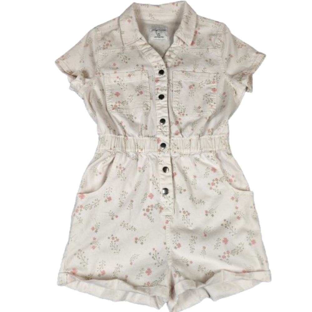 Celebrity Pink Floral Shorts Romper Juniors Medium 7-9